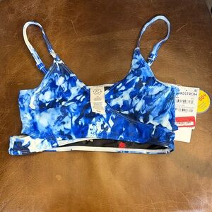 Treasure & Bond Blue Tie-Dye Bikini Top